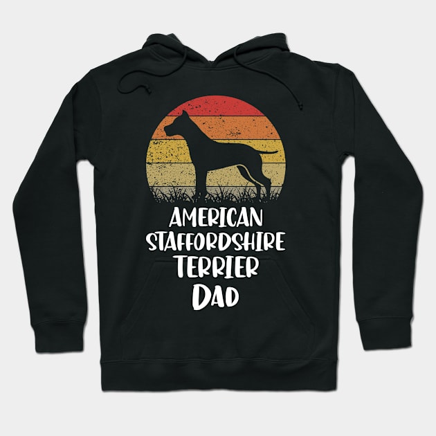 American Staffordshire Terrier Dog Dad Hoodie by AmazingDesigns